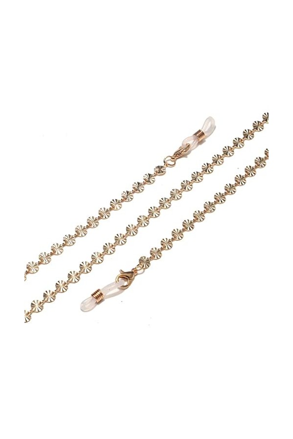 SUNMME Élégant et Simple, ne se décolore Pas Facilement, chaîne de Lunettes Ronde avec Impression en cuivre.