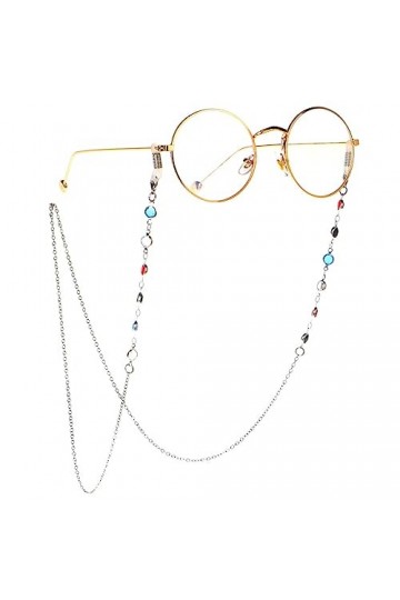 OQHAIR Chaîne multifonctionnelle sans décoloration Chaîne de lunettes de soleil Chaîne de lunettes décorative Couleur : Arge