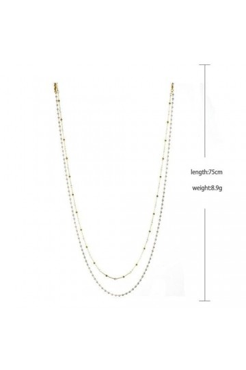 OQHAIR Flow Su Lunettes Chaîne Lunettes Pendentif Perle Clip Perle Lunettes Chaîne Lunettes Longe D Gris Clair 