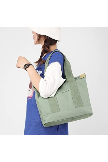 zhongningyifeng Sac fourre-tout en toile pour femmes, sac fourre-tout décontracté avec poignée supérieure, grande capacité, s