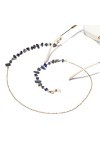 XOUVY Chaîne de Lunettes chaîne de Mode Lapis-Lazuli Pas Facile à estomper chaîne de Lunettes Faite à la Main Lunettes de Lec