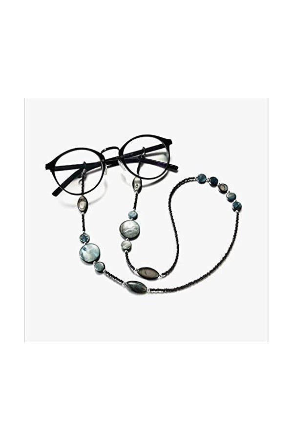 XOUVY Bohème Texture Coloré Pierre Chaîne Corde Lunettes De Lecture Chaîne Dames Lunettes De Soleil Accessoires Longe Fixatio