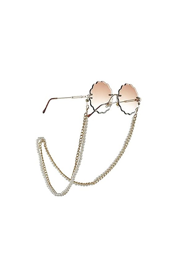 WJCCY Lanière à chaîne de lunettes de perles multicouche pour lunettes lunettes Sangle Lunettes de soleil Cordes Casual Lunet
