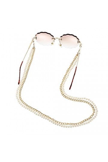 WJCCY Lanière à chaîne de lunettes de perles multicouche pour lunettes lunettes Sangle Lunettes de soleil Cordes Casual Lunet