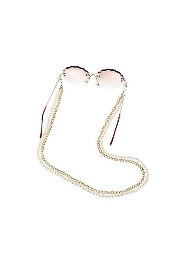 WJCCY Lanière à chaîne de lunettes de perles multicouche pour lunettes lunettes Sangle Lunettes de soleil Cordes Casual Lunet