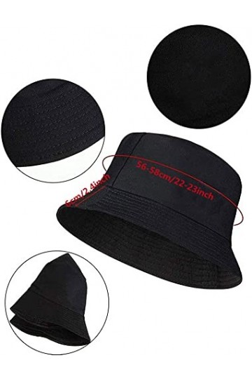 Frdelma Unisexe Chapeau de pêcheur, Chapeau de pêcheur Chapeaux de Soleil Chapeau Bob pour Casquette de Plage Pliable en Plei