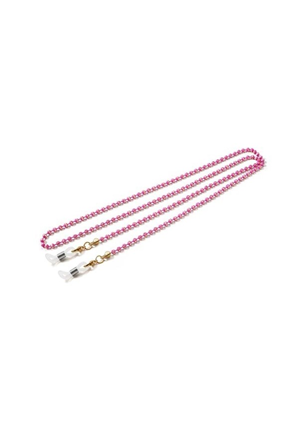 TKFDC Lunettes de vue for femmes de lunettes de soleil Perles Chaînes Verres Porte-cordon Gold Feuille Lany Lanière Collier C