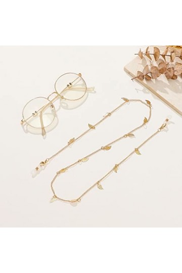 LEIGE Mode Perle Lunettes chaîne for Femmes Boho perlé Porte-chaîne Coeur Charme Lunettes de Soleil lanière Cou Cordon Lunett