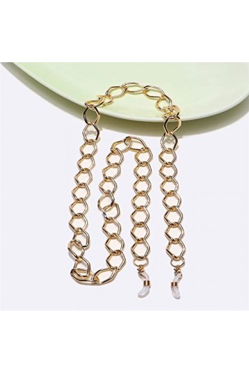 SUNMME La Mode nest Pas Facile à décolorer la chaîne en Aluminium épaisse dor de Lunettes de Corde de Lunettes en métal