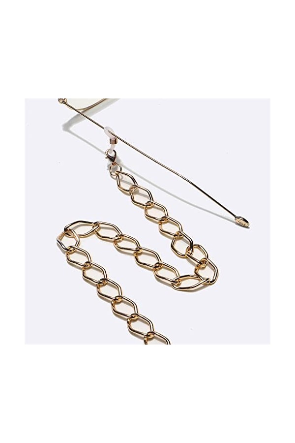 SUNMME La Mode nest Pas Facile à décolorer la chaîne en Aluminium épaisse dor de Lunettes de Corde de Lunettes en métal