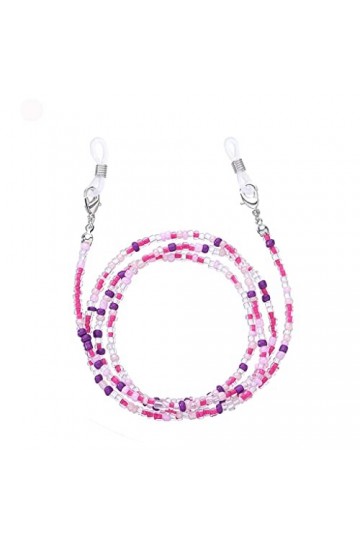 JJZXD Boho Accrocher Chaînes Titulaire for Filles Garçons Perlé Coloré Collier Lunettes Cordon Lanière Enfants Étudiant Cou C