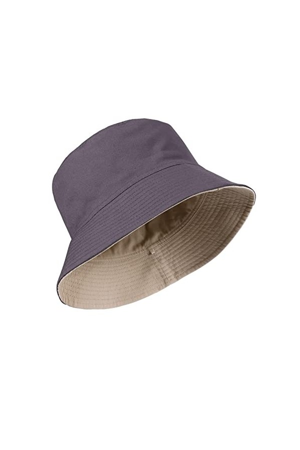 TAGVO Bob Chapeau Réversible Chapeau de Pêcheur Coton Chapeau de Soleil de Plage Pliables pour Femmes