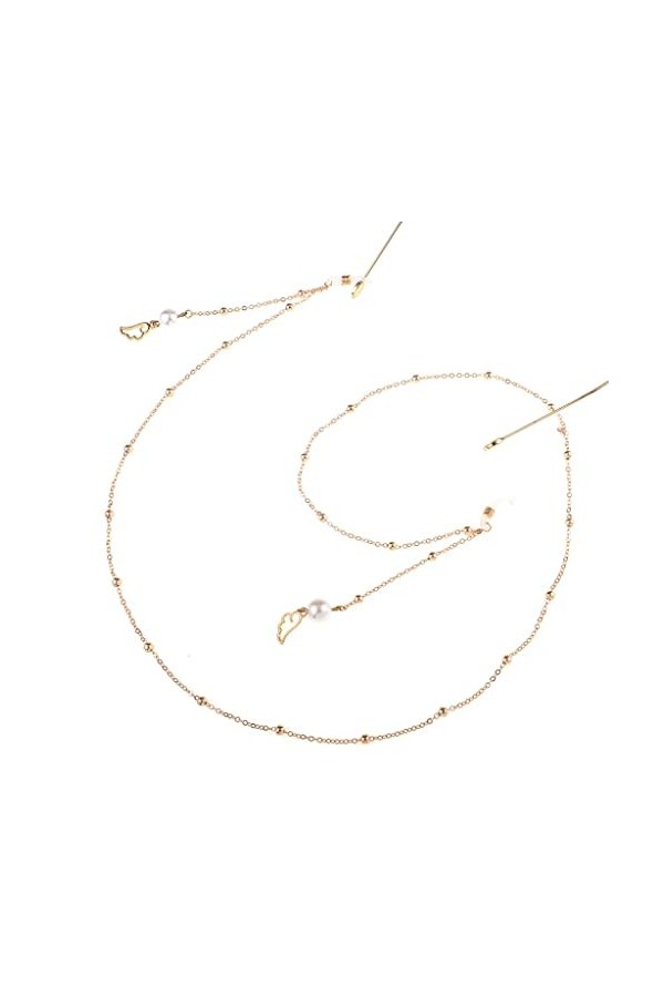 SUNMME Fashion Gold Pearl Wings Chaîne de Lunettes perlée Chaîne de Lunettes Chaîne