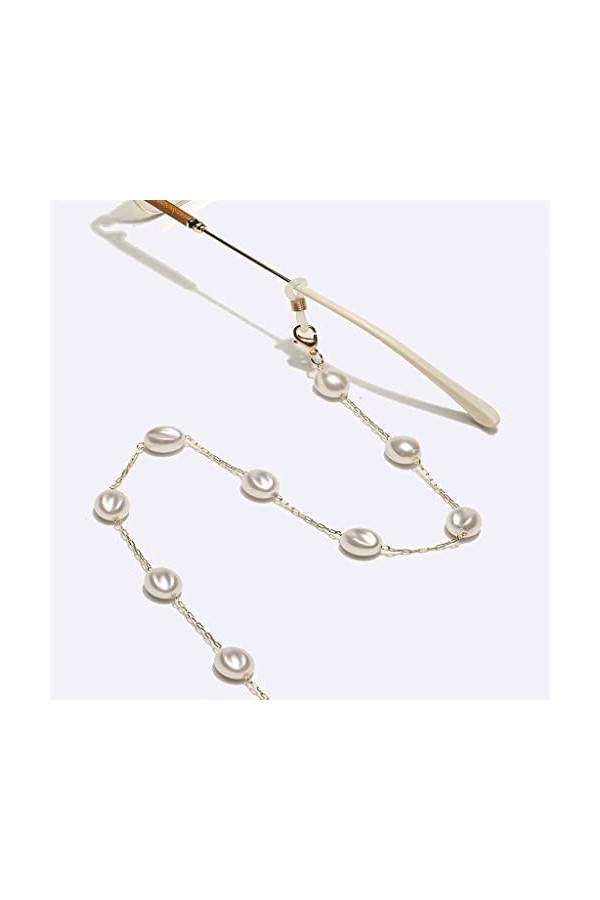 SUNMME Lunettes de Soleil Fashion 8mm Large Pearl Chain avec chaîne de Lunettes