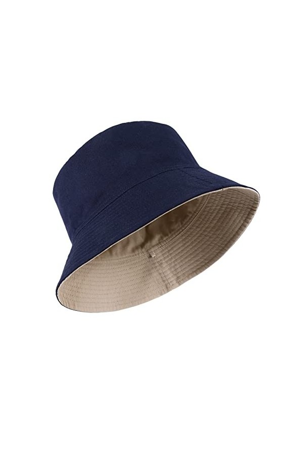 TAGVO Bob Chapeau Réversible Chapeau de Pêcheur Coton Chapeau de Soleil de Plage Pliables pour Femmes