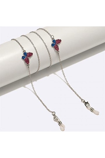 SUNMME Chaîne à Lunettes en Argent Corde à Lunettes antidérapante Europe et Amérique