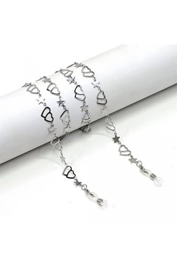 SUNMME Mode Pas Facile à décolorer chaîne en Acier Inoxydable chaîne de Lunettes étoile Coeur pêche