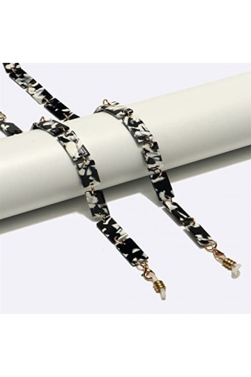 SUNMME Fashion Polymer Clay Fruit White Rice Beads Lunettes Chaîne Lunettes Corde