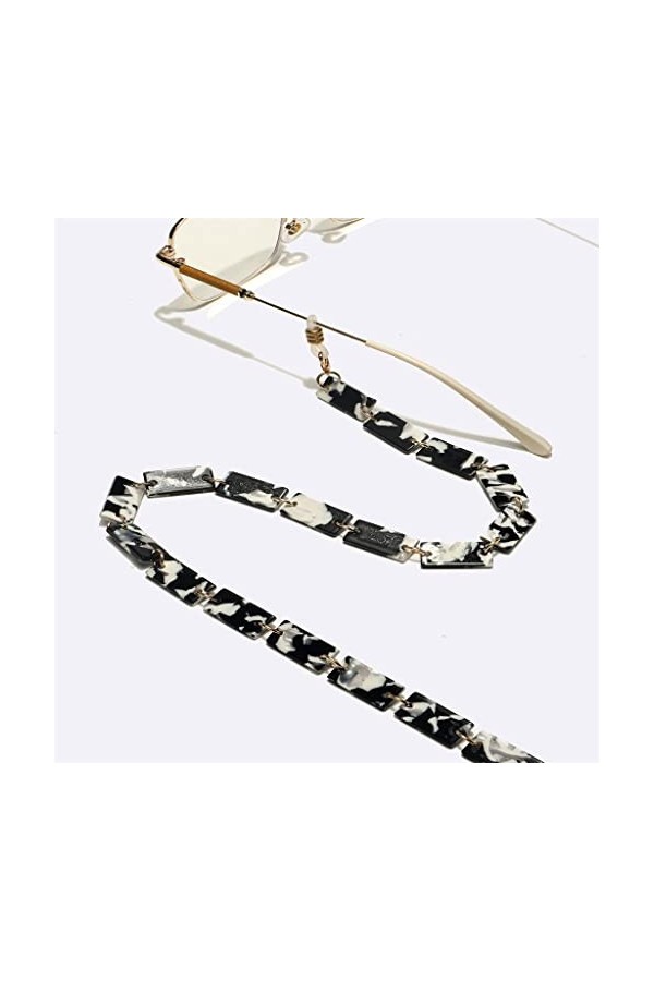 SUNMME Fashion Polymer Clay Fruit White Rice Beads Lunettes Chaîne Lunettes Corde