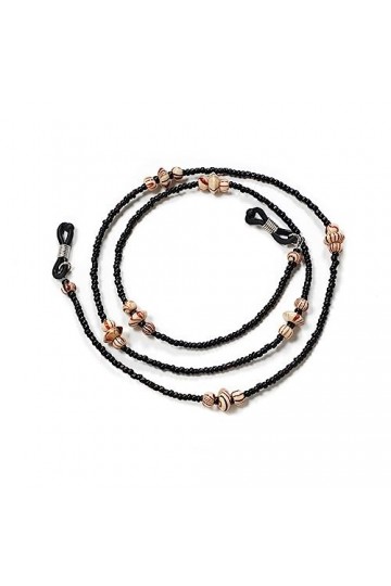 JJZXD Chaîne de Perles en Bois Chaîne de Lunettes rétro Chaîne de Lunettes Simple Chaîne de Lunettes de Cou Anti-Perte