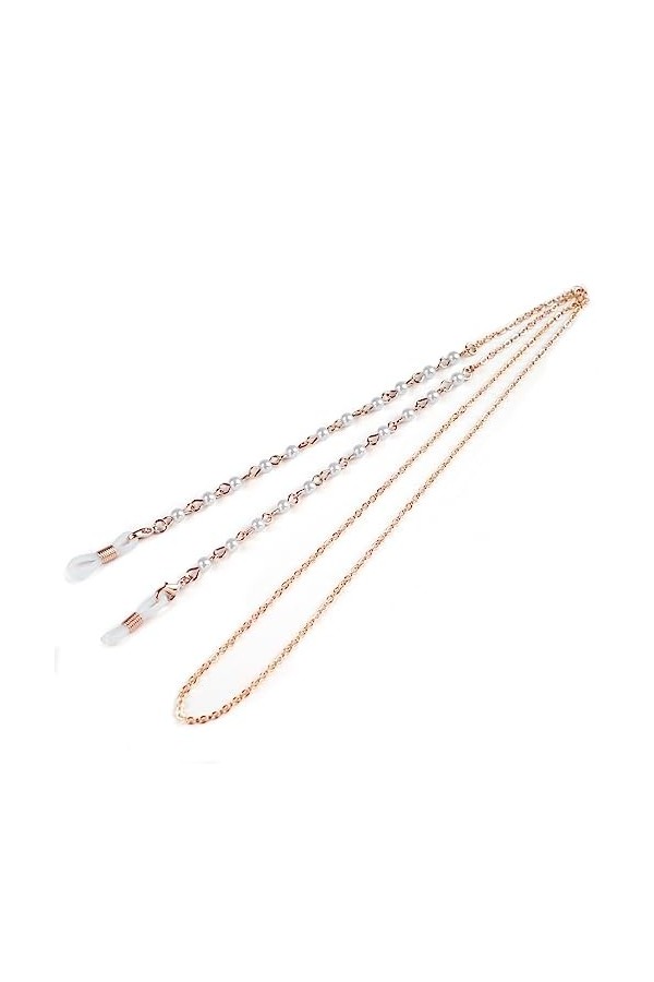LHLLHL Imitation Perle Pendentif Double Suspendu Chaîne Décorative Lunettes De Soleil Cou Lunettes Chaîne Color : D, Size : 