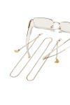 OITTO Accessoires Cordon de Lunettes en métal Or Pendentif Banane chaîne de Lunettes Accessoires de Mode