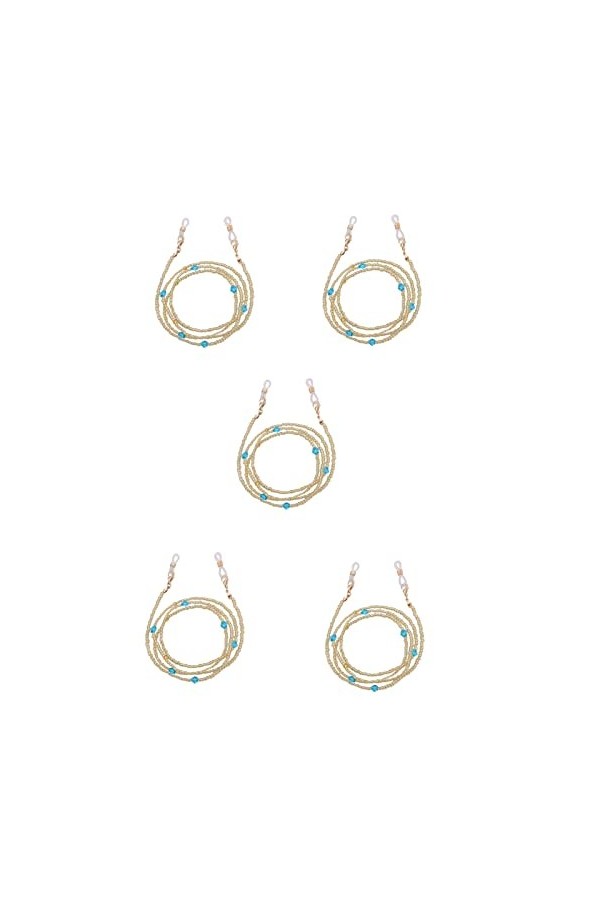 SBTRKT 5 pièces de chaîne à œil en alliage, solide et durable, beau design, antidérapante, anti-chute, adaptée aux lunettes d