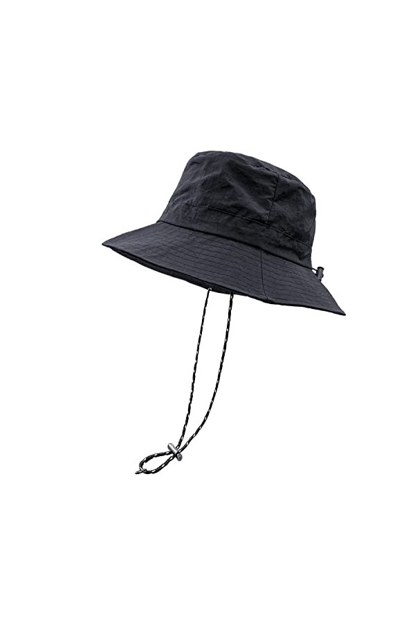 lifwimner Imperméable Pêche Chapeaux,Chapeau de Soleil pour Femme,Seau Pluie Chapeau Menton Lacets Séchage Rapide Packaging B