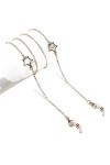 MJWDP Longe de Corde de Lunettes antidérapante de Mode de chaîne de Lunettes de Perle détoile dor Faite à la Main