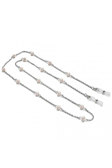 JJZXD Longe de chaîne de Lunettes de Perles deau Douce rétro Corde de Lunettes de Licou Anti-Chute Color : D, Size : 78CM 