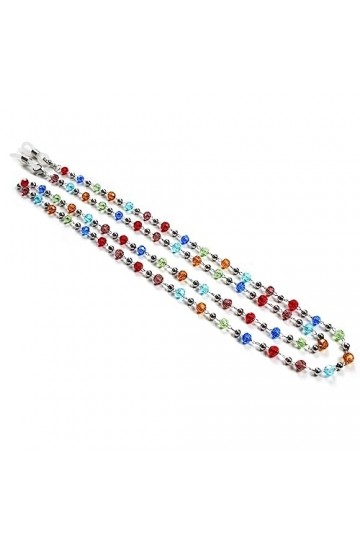 LHLLHL Chaîne de Lunettes de Soleil Chaîne de lanière Perles acryliques Chaîne de Perles en métal Chaîne de Lunettes Color :