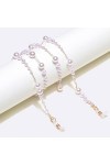 LHLLHL Corde De Lunettes De Chaîne De Lunettes De Chaîne De Perles Grandes Et Petites À Dégradé À La Main
