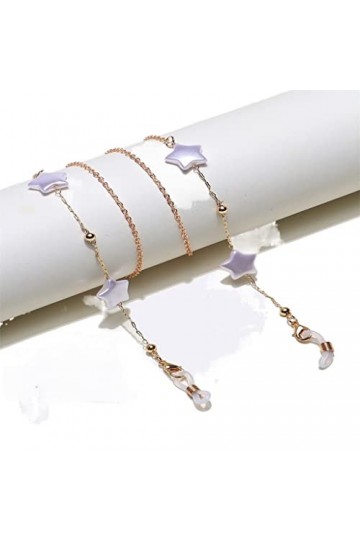 OITTO Fashion Handmade Star Pearl Beaded Glasses Chaîne Lunettes Chaîne Lunettes Corde