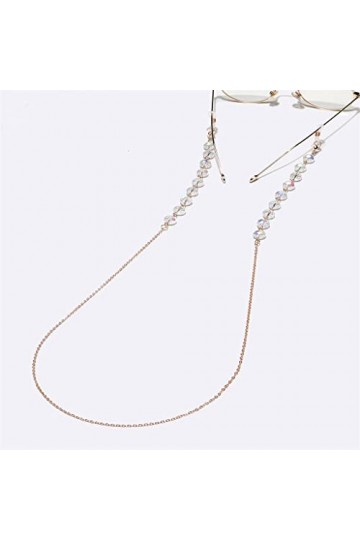 OITTO Lunettes Rondes en Cristal chaîne Mode Lunettes Corde lanière Lunettes Accessoires lanière
