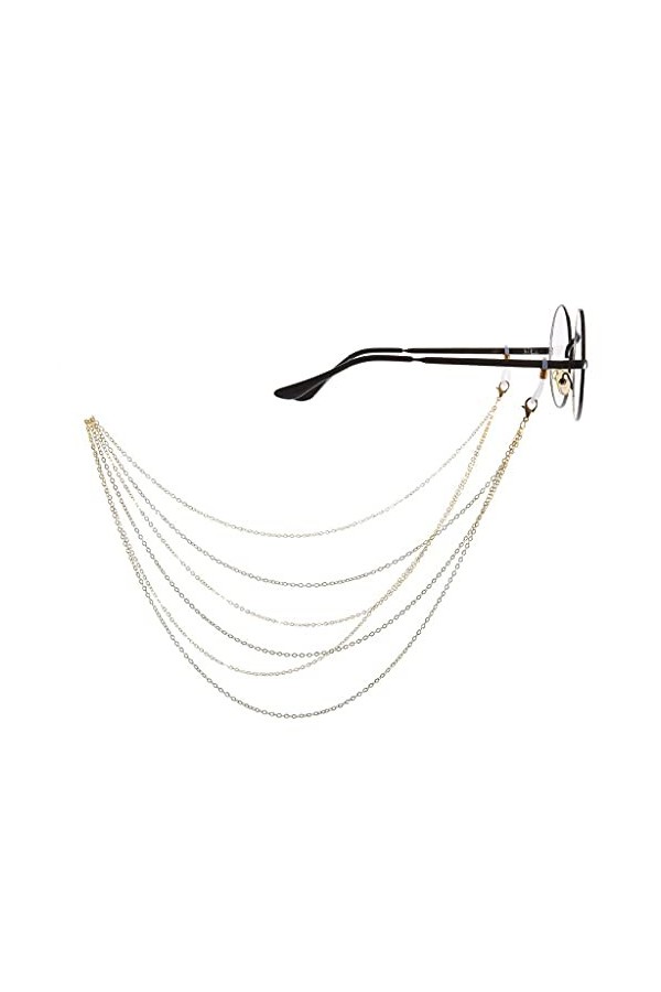 TKFDC LANYARD Multi-couche Glasses Lunettes à glissière Chaîne Verres de mode Sangle Lunettes de soleil Cordes Casual Lunette