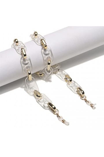 OITTO Acrylique Couleur Lunettes Transparentes Corde Mode Lunettes Chaîne Transfrontalière