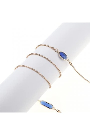 SUNMME Chaîne de Perles en Or et en Argent sans décoloration chaîne de Lunettes en Cristal Acrylique chaîne de Lunettes de Mo