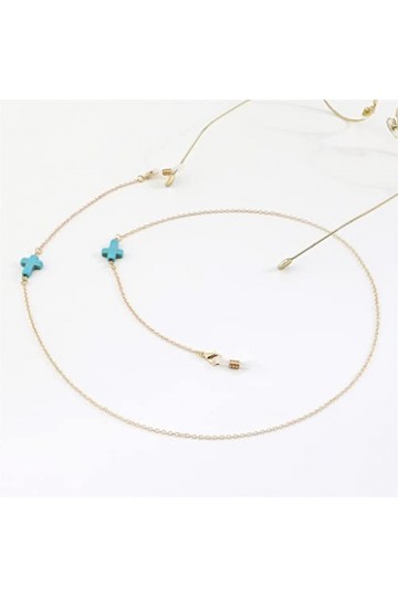 SUNMME Accessoires sans décoloration chaîne de Lunettes de Mode Turquoise