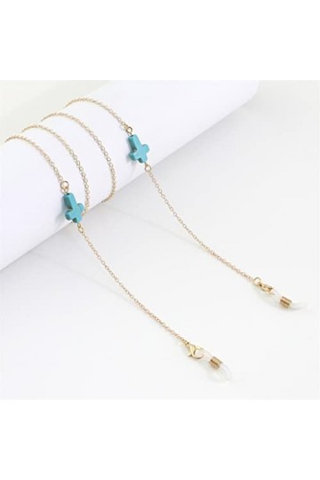 SUNMME Accessoires sans décoloration chaîne de Lunettes de Mode Turquoise