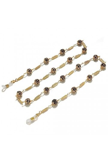 ZLXDPBF Chaîne de Lunettes chaîne Accessoire Oeil chaîne préservant la Couleur plaqué Boule de Cristal chaîne de Lunettes Co