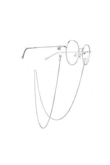 OQHAIR Chaîne de lunettes en argent 925 Chaîne de lunettes à suspendre Chaîne de lunettes de soleil Chaîne à suspendre Coule