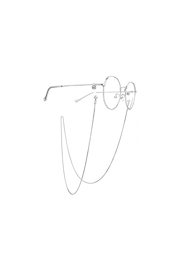 OQHAIR Chaîne de lunettes en argent 925 Chaîne de lunettes à suspendre Chaîne de lunettes de soleil Chaîne à suspendre Coule