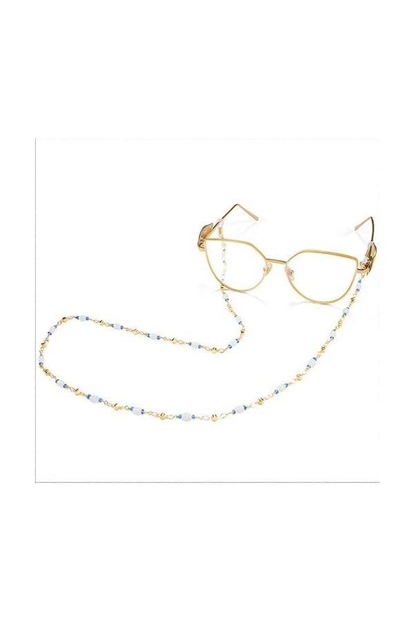JJZXD Chaîne de Perles Perle de cuivre Perle de Cristal Lunettes Chaîne Lunettes Corde Lunettes Chaîne Corde Longe