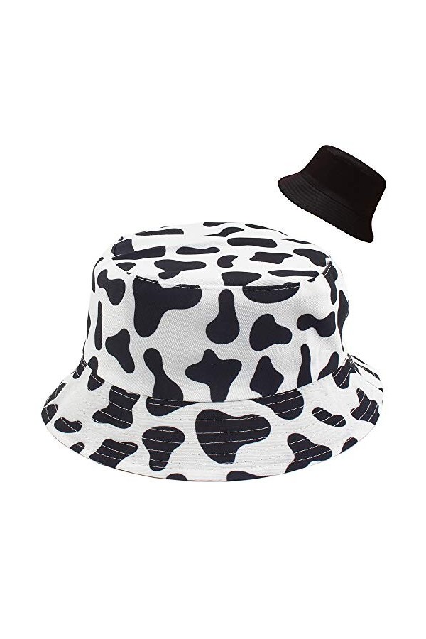 Malaxlx Imprimé de Champignons Trippy Psychédéliques Bob Femme Chapeau de Pêcheur Chapeau de Soleil Chapeaux de Seau Chapeaux