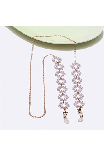 OITTO Or Perle Fleur à la Main Lunettes chaîne Lunettes de Soleil Lunettes de Soleil Accessoires Lunettes chaîne