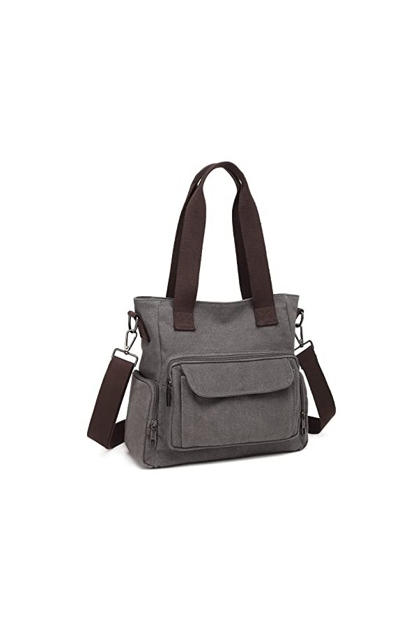 Sac à Main Bandouliere en Toile pour Femme Décontracté Hobo Sac Fourre Tout Sac à Poignée Supérieure Sacs Bandoulière Sacs à 