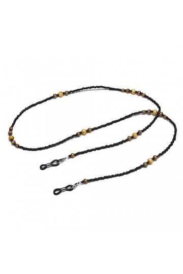 JJZXD Perles en Bois Corde perlée Chaîne à Lunettes Chaîne à Lunettes Corde à Lunettes