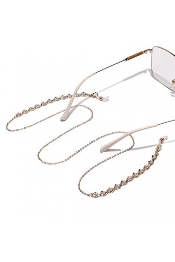 OITTO Corde à Lunettes en métal Or Perle épaisse Faite à la Main chaîne à Lunettes Corde à Lunettes