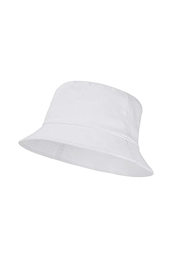 Umeepar - Chapeau bob Unisexe 100% Coton - Chapeau de Soleil Pliable - Plaine Orange