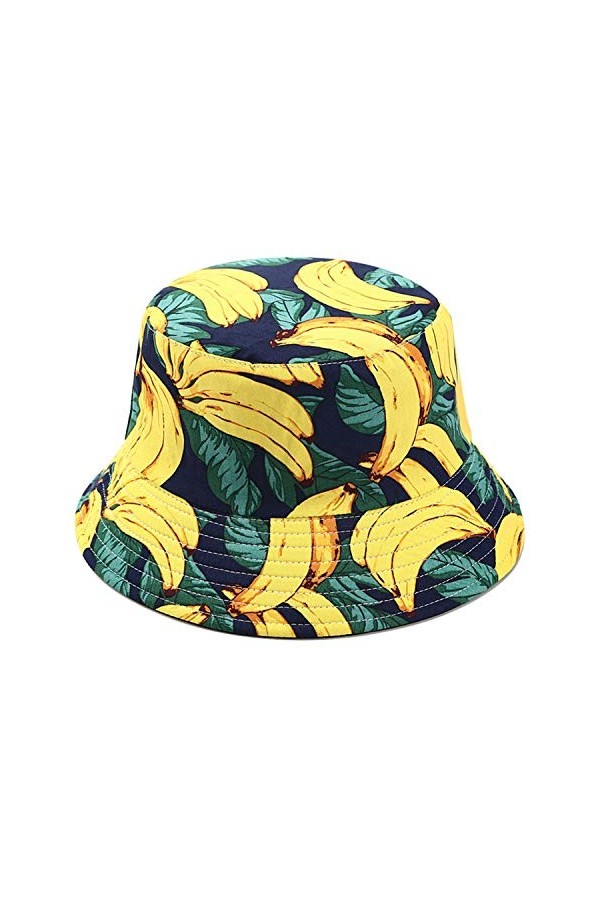 Umeepar - Chapeau bob Unisexe 100% Coton - Chapeau de Soleil Pliable - Plaine Orange